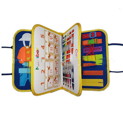 Montessori Busy Board for Toddlers | Dressing & Buttoning Learning Toy | Preschool Sensory & Fine Motor Skills Activity Book - Little Hands Innovation