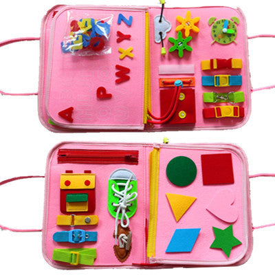Montessori Busy Board for Toddlers | Dressing & Buttoning Learning Toy | Preschool Sensory & Fine Motor Skills Activity Book - Little Hands Innovation
