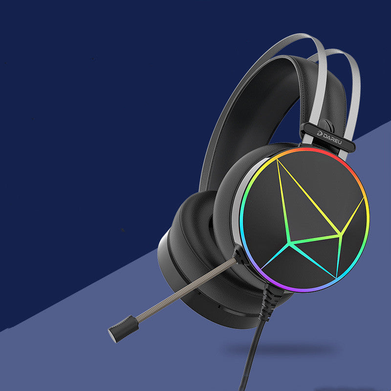 DAREU Wired Gaming Headphones Noise-Canceling Esports Headset RGB Lighting Lightweight Design PC & Laptop Compatible - Little Hands Innovation